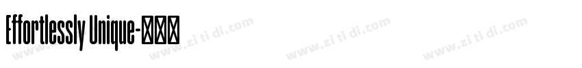 Effortlessly Unique字体转换